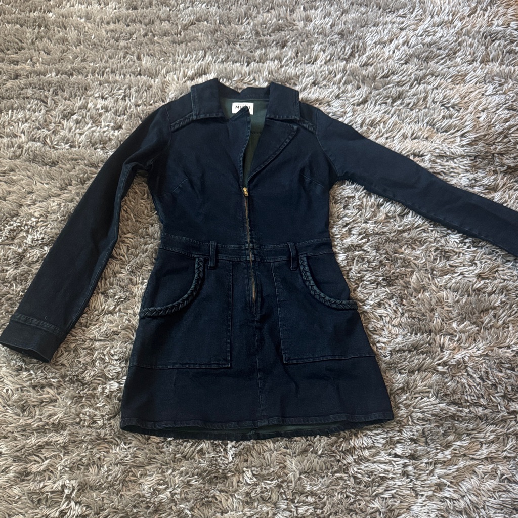 Show Me Your Mumu Black Long Sleeve Zip Front Dress